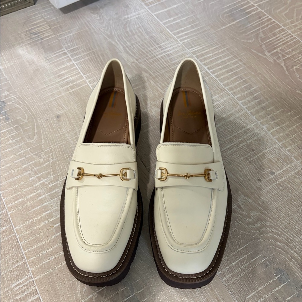 Sam Edelman Laurs Cream Loafers - Picture 3 of 9
